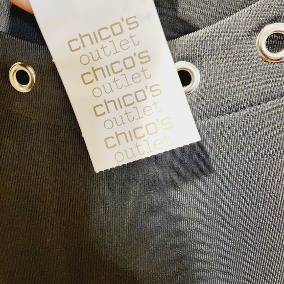 Easy Wear by CHICO'S gray three quarter Sleeves blouse NWT size 2 - Picture 8 of 10